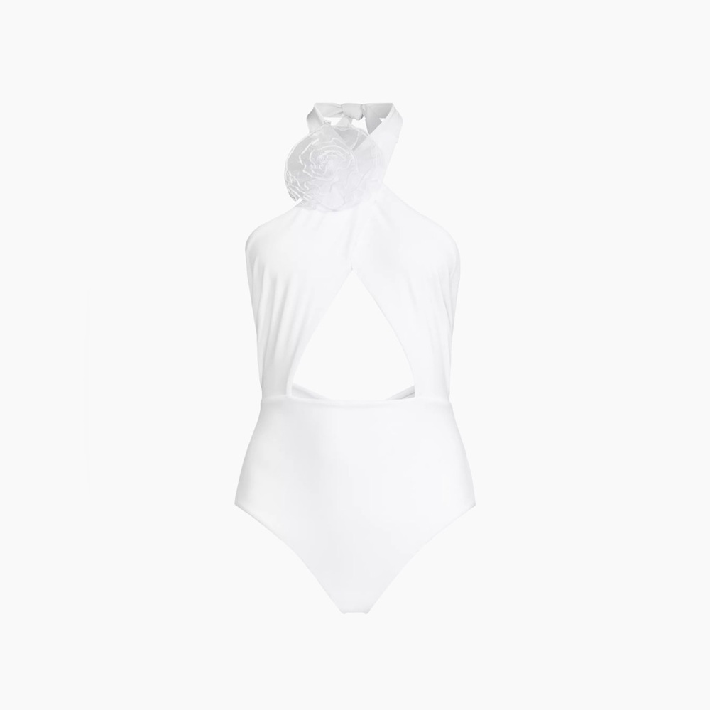 Beach Riot Rose Halter One-Piece Swimsuit, Size Large, $228 - Picture 4 of 14